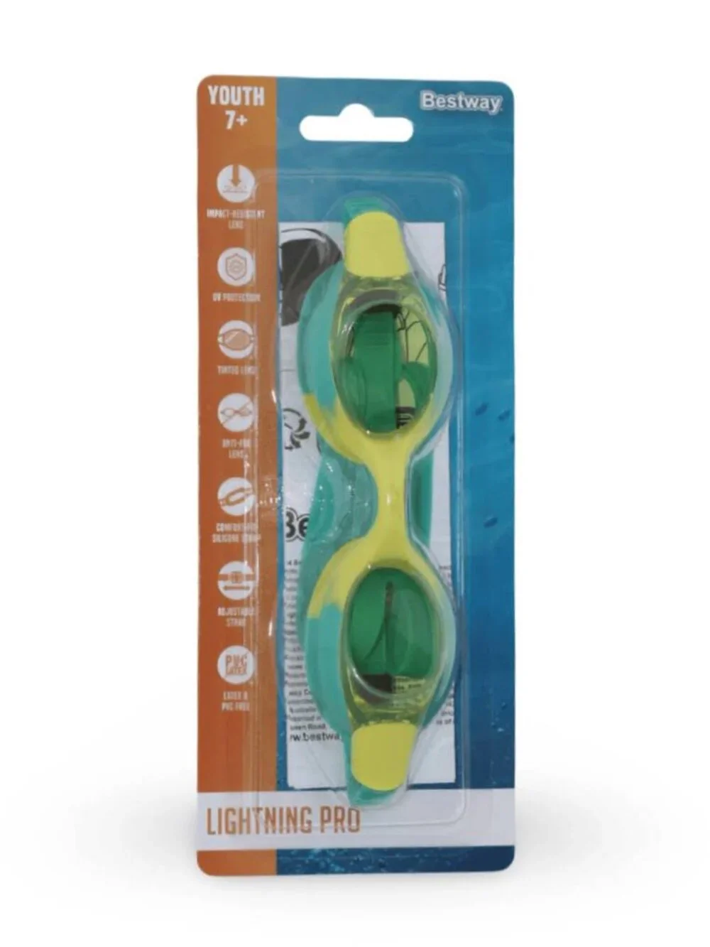 PACK OF 3 BRAND NEW BESTWAY YOUTH 7+ LIGHTNING PRO GOGGLES